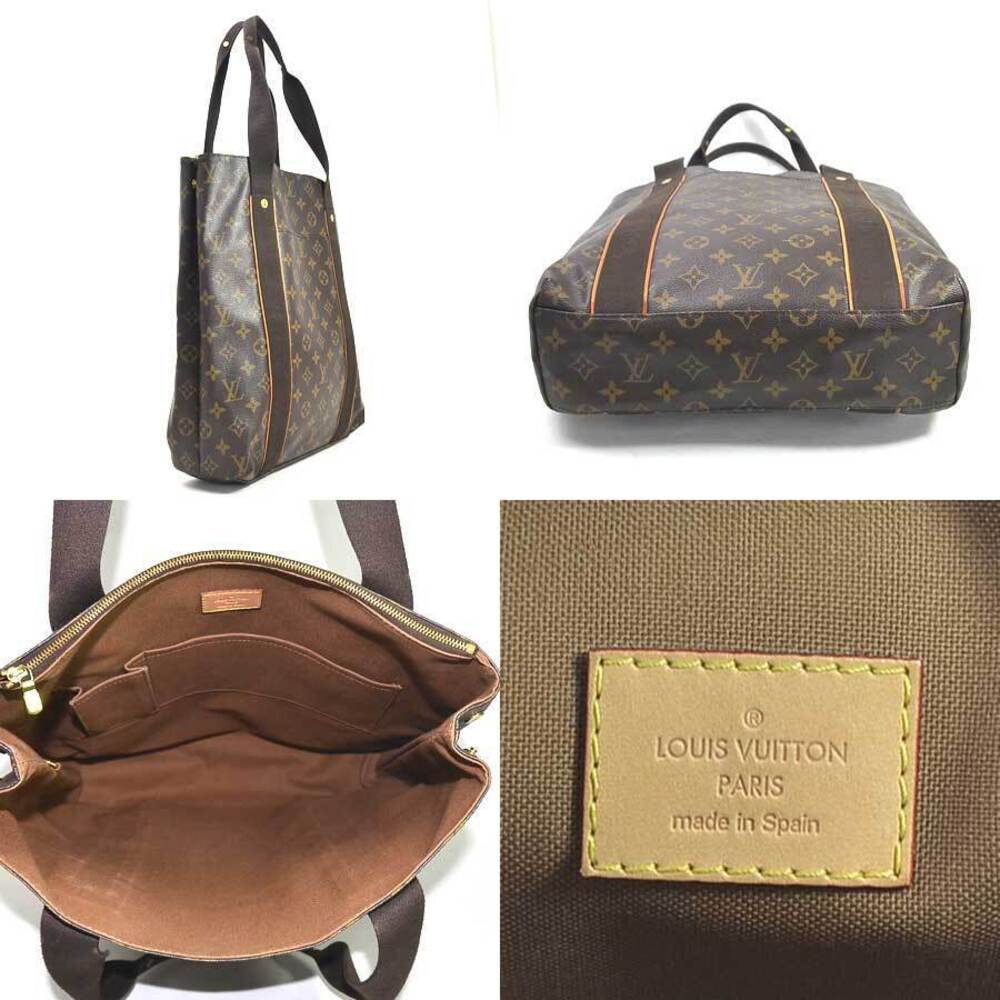 Louis Vuitton Tote Shoulder Bag Canvas Brown Cabas Monogram Bobur